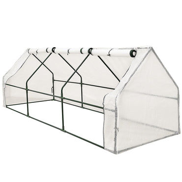 LIGHT AND DUST Greenhouses for Outdoors,106.3x35.4x35.4 in,with Waterproof PE Cover Mini Greenhouse KIT,UV-Resistant Green Houses for Outside- Succulent Flower Tower Type (Dome 106.3x35.4x35.4)